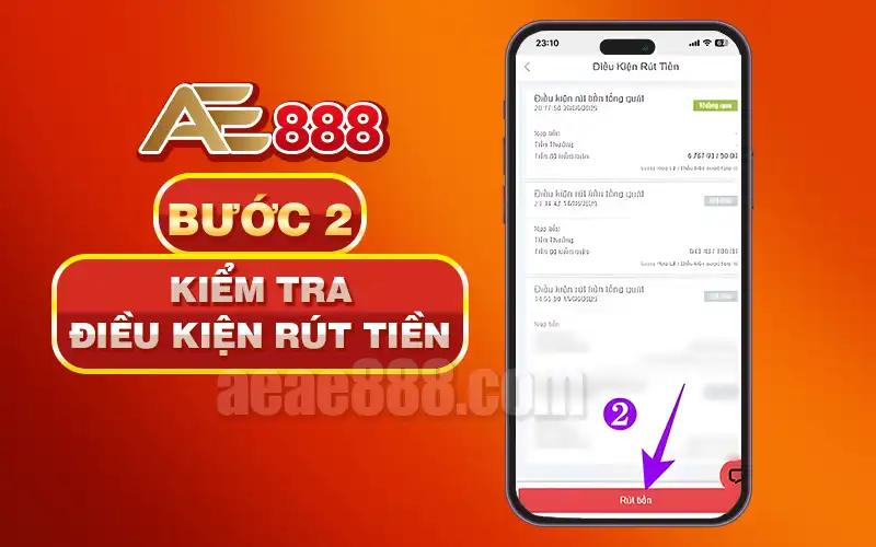 Kiểm tra điều kiện rút tiền