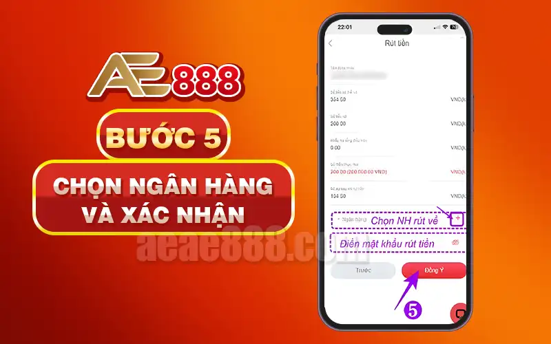 Chọn ngân hàng và xác nhận